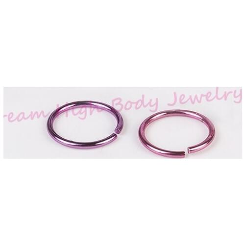 New Nose Ring Earring Pink 316l Stainless Steel Ear Jewelry 0.8X8MM Fake Lip Stud Gothic Body Piercing for women Nail Titanium