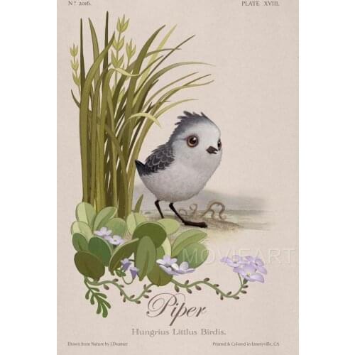 PIPER DRAWING Art Film Print Silk Poster Home Wall Decor 24x36inch