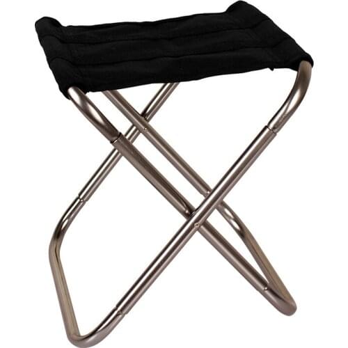 Outdoor Aluminum Alloy Simple Folding Stool Small Maza Fishing Barbecue Camping Beach Chair Can Bear 65 Kg