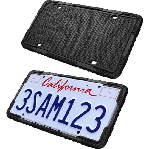 Multi-color Silicone Car License Plate Frame 2pcs American Standard Car License Plate Holder Screw Set Does Not Hurt The Paint