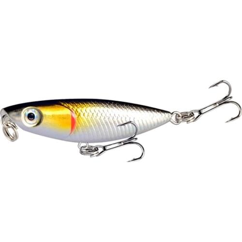 1pcs Fishing Lures Good Pencil Bait 1# Hooks 6 Colors Available High Quaity Artificial Lifelike Crankbait Wobbler Fishing Tackle