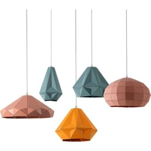 Loft Style Industrial Wind Color Iron Droplight Modern LED Pendant Light Fixtures Dining Room Hanging Lamp Indoor Lighting
