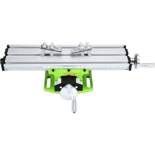 Precision Multifunction Milling Driling Machine Bench Drill Vise Worktable X Y-axis Adjustment Coordinate Table Cross Slide
