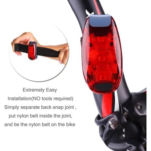 Bicycle Light Waterproof Rear Tail Light LED Mountain Bike Part Cycling Lights Safety Warning Light For Riding Running Accessory