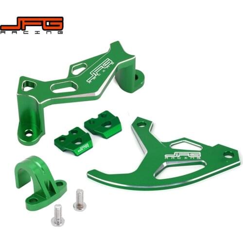 Motorcycle CNC Rear Brake Caliper Disc Guard Protect Brake Line Hose Cable Clamp Holder For KAWASAKI KX250F 04-18 KX450F 06-18