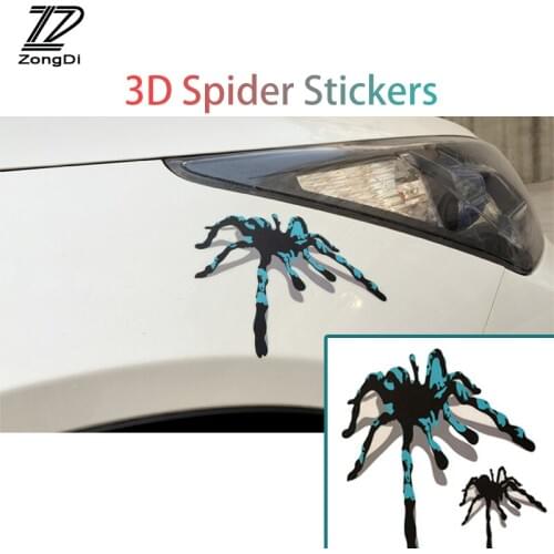 ZD 1Pcs car styling 3D spider stickers for Nissan Qashqai Opel Astra J H Kia Ceed Sorento Skoda Octavia A5 A7 2 Accessories