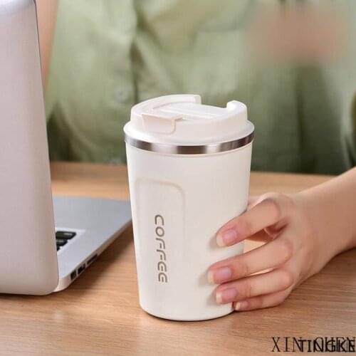 Ladies European coffee cup, vacuum double-sealed, simple handy cup, stainless steel vacuum flask, creative gift vacuum cup