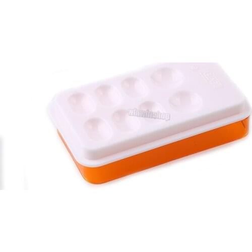 1PC Dental Resin Palette Mixing Watering Moisturizing Plate With Cover 8 Slot Palette Dental Lab Equipment for Dental clinic