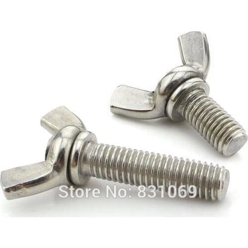 10pcs/Lot Metric M8x20mm Stainless Steel Wing Bolt Butterfly Bolt Screw Brand New