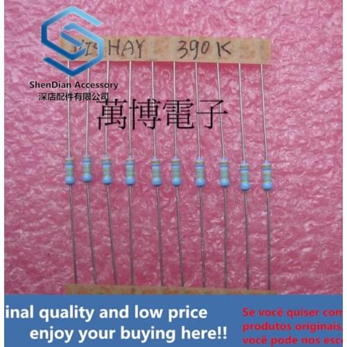 10pcs only orginal new can resistance 1/4W 0.25W 390K Euro 390K