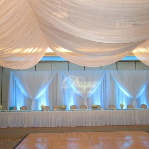 20ft*10ft white Silk Wedding Backdrop wedding backdrop drapes curtain wedding decoration