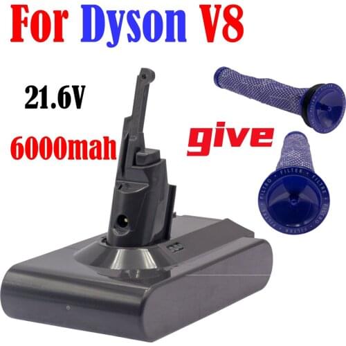 2021 New 6000mAh 21.6V Battery For Dyson V8 Absolute /Fluffy/Animal/ Li-ion Vacuum Cleaner Rechargeable Battery