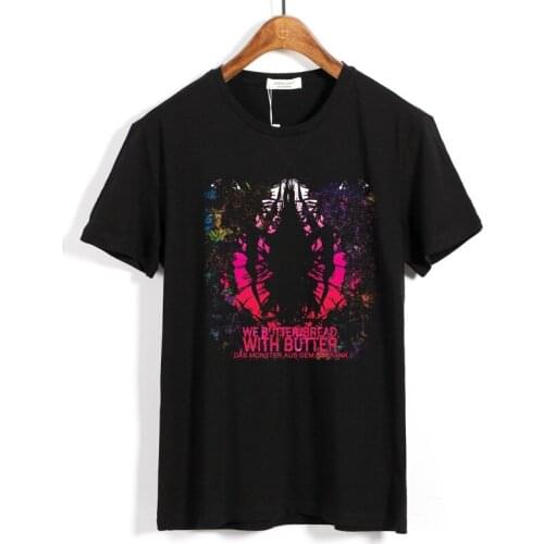 8 kinds Harajuku Customize We Butter The Bread Rock Band 3D Black Brand Shirt fitness Hardrock Metal 100%Cotton camiseta ropa