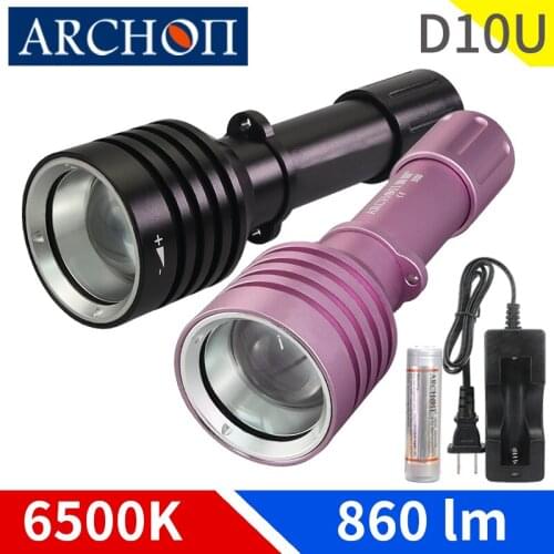 ARCHON D10U Zoom illumination diving light Underwater waterproof 60m dive torch CREE LED chip diving flashlight 18650 battery