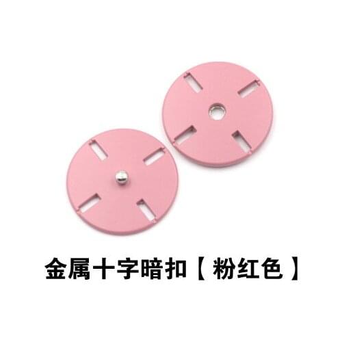 Free shipping 12pcs/lot Pink Metal Cross hidden stealth high quality anti-walking clothes wool overcoat lady snaps button