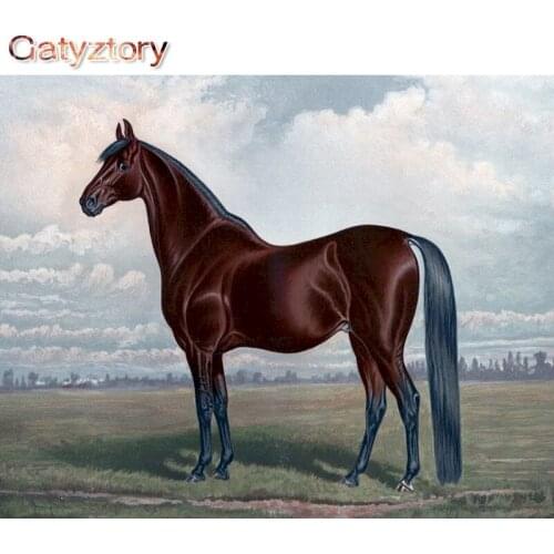 GATYZTORY Horse DIY Digital Painting By Numbers Unique Gift Home Wall Art Picture Hand Painted Oil Painting Wall Art work