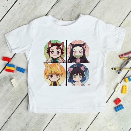 Demon Slayer T Shirt Children Kimetsu no Yaiba Kids Japan Anime Manga Baby Clothing