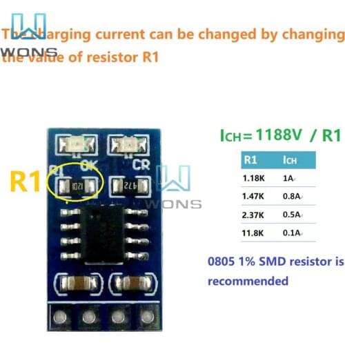 1A 5V MPPT Solar Controller 3.7V 4.2V Lithium Lon and Lithium Polymer Batteries for 6V 9V 12V 18V 24V 36V 48V Solar Panel