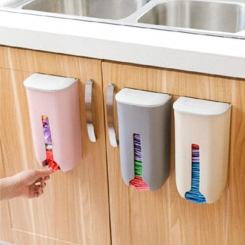 Wall Hanging Kitchen Garbage Bag Storage Box Organiazer Holder Home Bathroom Plastic Bag Shoe Cover Storage Rack