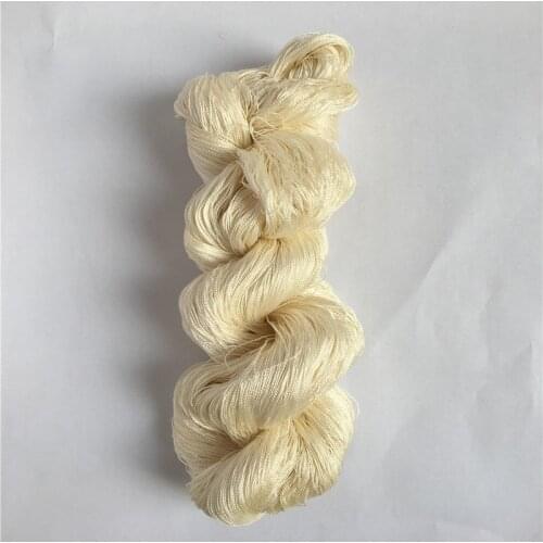 Undyed Silk 60nm/2 100% Mulberry Silk Yarn Natural white Raw Silk Yarn 50g/hank