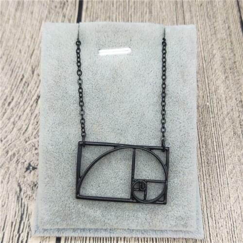 New Science Jewelry Fibonacci Necklace Silver color Golden Ratio Necklace Wearable Mathematics - Phi - irrational Jewelry