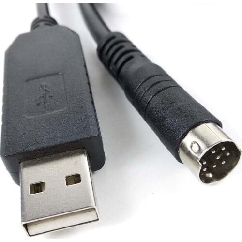 Ftdi usb serial rs232 adapter cable with MD 8P for Rockwell AB MicroLogix 1400 PLC programming 1761-CBL