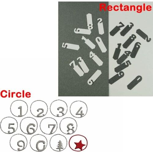 Rectangle/Circle Numbers 0-9 Die Cuts For Card Making Numbers Metal Cutting Dies 2020 Embossing Cards