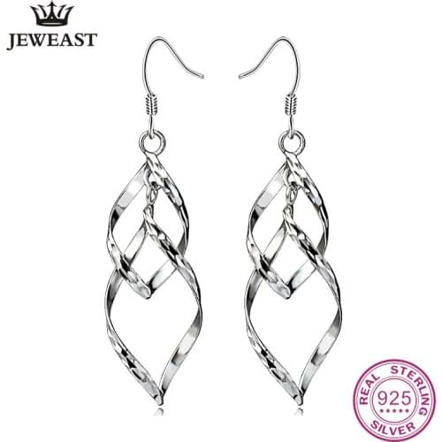 925 Sterling Silver Drop Earrings 2020 Fashion Design Hot For Women Elegant Lady Fine Jewelry Hook Earring Trendy Party Gift