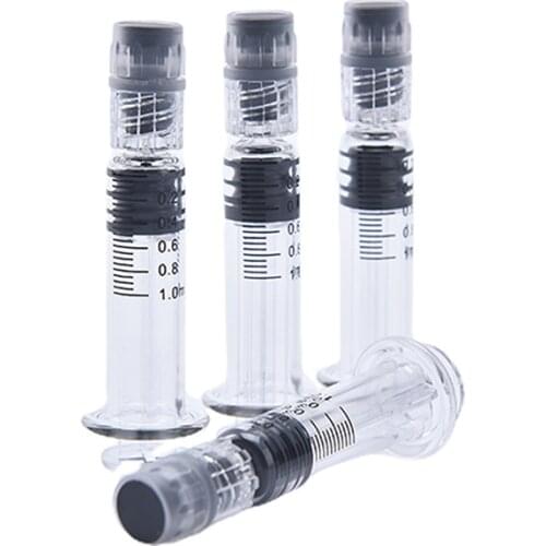 1ml Capacity Disposable Syringes Glass Prefillable Syringes Luer Lock Syringes For Lab Clinic Cosmetic Use Borosilicate Glass