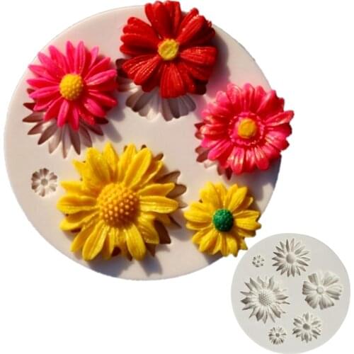 3D Chrysanthemum Silicone Molds Fondant Craft Candy Chocolate Sugarcraft Ice Pastry Baking Tool Flower Soap Cake Mold Decorator