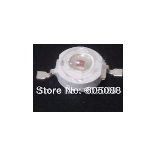 Brand New 1w high power led lighting beads DC2.0-2.6v 350mA 30-40lm emitting red color wavelength 650-660nm 100pcs/Lot promotion