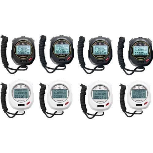 Three Rows of 100 Stopwatch Timers Track and Field Training Black and White 2 Color Optional Running Timer