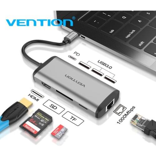 Vention Usb Hub USB Type C to HDMI USB 3.0 HUB Thunderbolt 3 Adapter For MacBook Samsung S9 Huawei Mate 20 P20 Pro USB-C HUB NEW