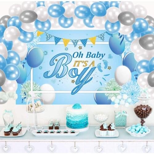 Baby Shower Party Decoration Tableware Set Gender Display Party Supplies Birthday Party Decoration Sweet Baby Boy Baby Shower