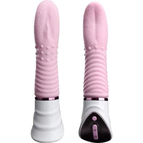 Sexy Dildo Tongue Vibrator Female Masturbation Clitoris Stimulator Oral Sex G Spot Vibrating Massager Female Adult Sex Toys