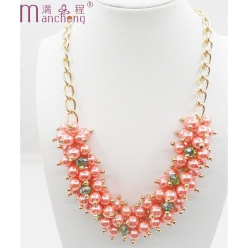 Пенал halloween Rose Red Pearl beads Necklace 2021 Chunky Big pearl цепь на шею vintage necklace women цепочка на шею женская