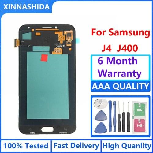 NEW Super AMOLED LCD For SAMSUNG GALAXY J4 J400 J400F SM-J400F / DS LCD Display Touch Screen Digitizer Assembly Replacement