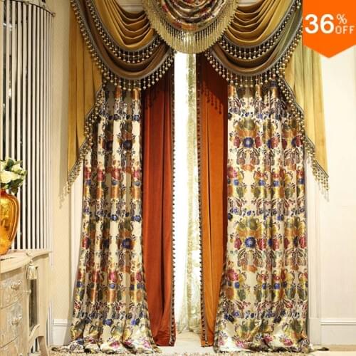 Gold New Nice colorful flower pyramid Egypt drapes the curtain for windows extreme door curtain finish curtains for living room