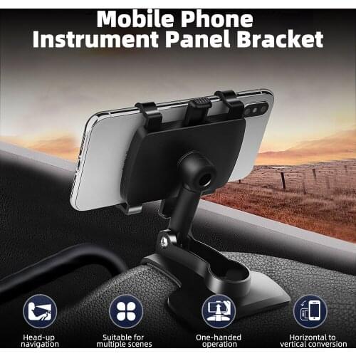 1x/2x Dashboard Car Phone Holder 360 Degree Mobile phone Stands Rearview Mirror Sun Visor In Car GPS Navigation Bracket