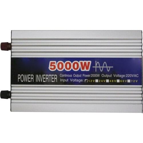 5000W Pure Sine Wave Intelligent String Inverter Dual Digital Display Power Inverter Car Converter Adapter with Dual Fan