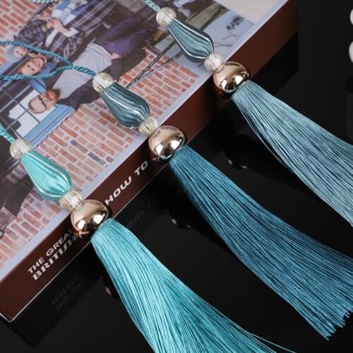 8Pcs/Lot Beads Cord Tassel Fringe Curtain Accessories Key Tassels DIY Sewing Cushion Valance Tablecloth Flag Home Decor