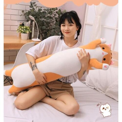 90/70cm Adorable Cat Kawaii Anime Creative koala pillow Office Lunch Break Sleeping Pillow Cushion Stuffed Gift Doll for Kids
