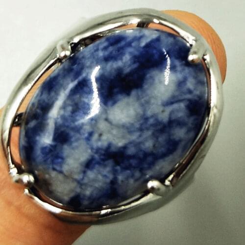 Free Shipping Women Fashion Jewelry Jaspe Oval Women Men Bead Ring 6.5~12" US Adjust C5275