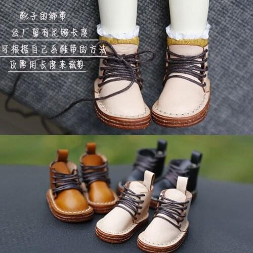 Bjd baby clothes for yosd SD 1/6BJD doll shoes cowhide lace-up boots fashion cowhide boots shoes doll accessories