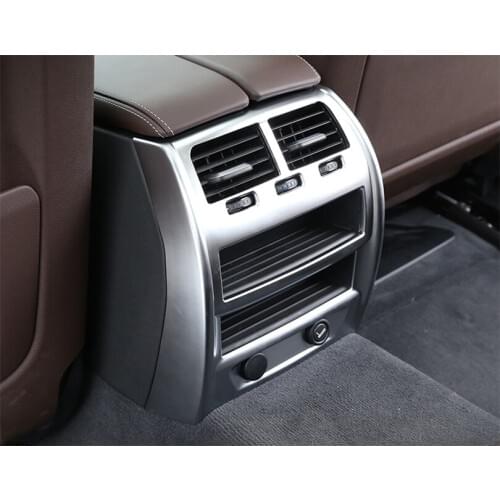 For BMW 5 Series G30 2018 Car Styling ABS Matte Chrome Rear Row Air Conditioning Vent Frame Cover Trim Accessories
