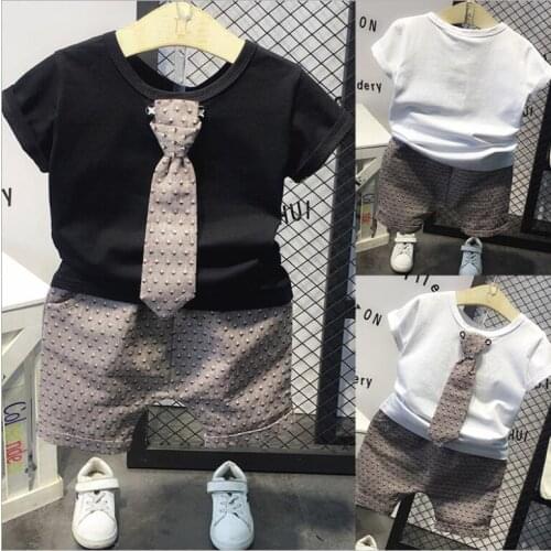 Gentleman Retail young children casual summer boys clothing sets shirt + shorts 2pcs boys suits child suit Free Shipping 2-6year