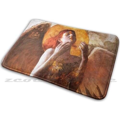 Mat Doorway Non-Slip Soft Water Uptake Carpet Angel Gold Gold Leaf Photoshop Angelic Otherworldly Inspiring