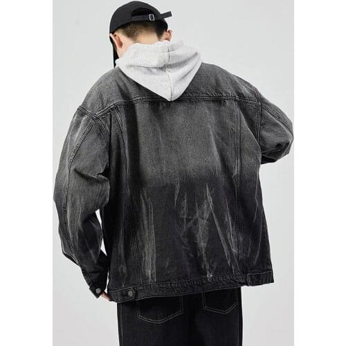 Korean denim jacket men High Quality stylish jackets coat male casual streetwear clothing jaqueta masculino loose jackets 5XL-M