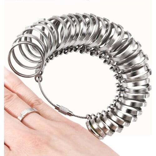 Metal Finger Ring Gauge Sizer Jewelry Measuring Tools EU/JP/KR/UK/US Standard