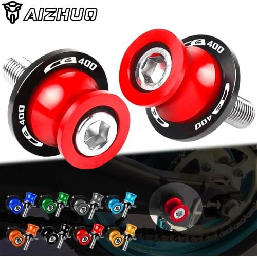 Motorcycle CB 400 CNC Aluminum Swingarm Spools M8 FOR HONDA cb400 CB400SF CB400VTEC 1992-1998 1997 1996 Stand Screws CB400 LOGO